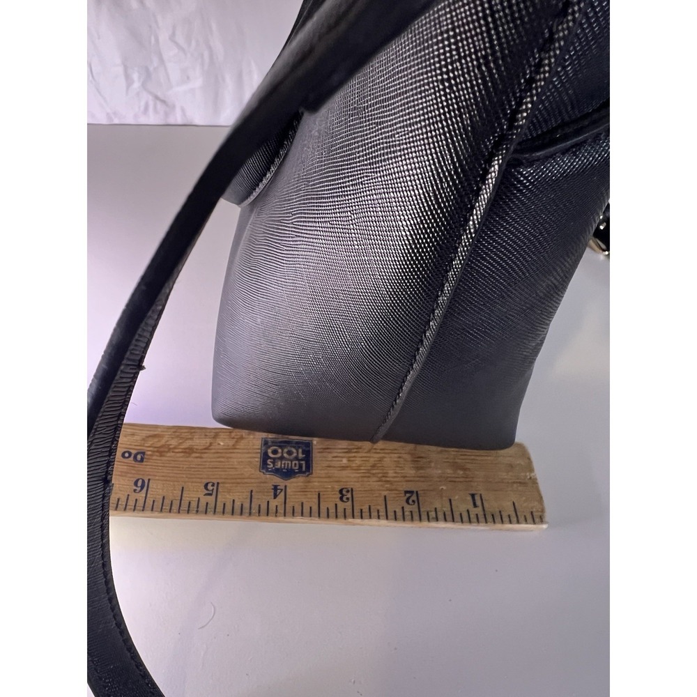 Anne Klein Satchel Crossbody Bag Black Zip Closure Sleek Beautiful - Picture 8 of 12